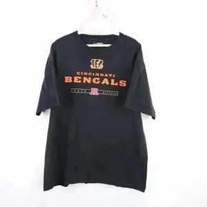 Vintage NFL Mens Large Distressed Cincinnati Bengals Football Spell Out T-Shirt